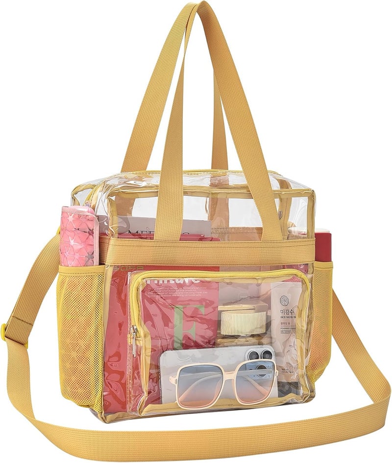 Busiuw Clear Bag for Stadium Events 12x12x6, Clear Bag Clear Tote Bag with Reinforced Straps for Sporting Events Travel - Image 1